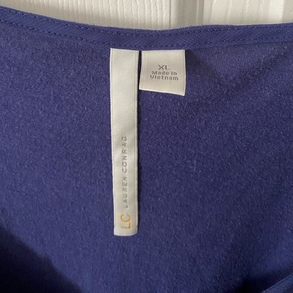 LC Lauren Conrad Blue Textured Blouse - Picture 5 of 5